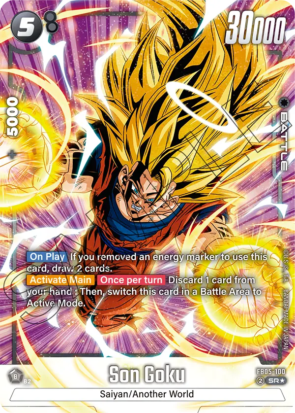 Son Goku FB05-100 Dragon Ball Fusion World card, Alt Art