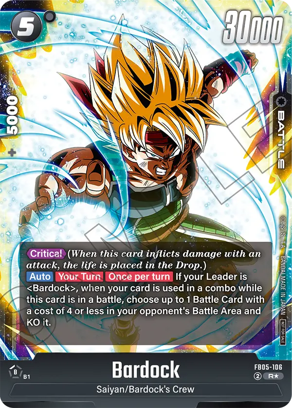Bardock FB05-106 Dragon Ball Fusion World card, Tournament