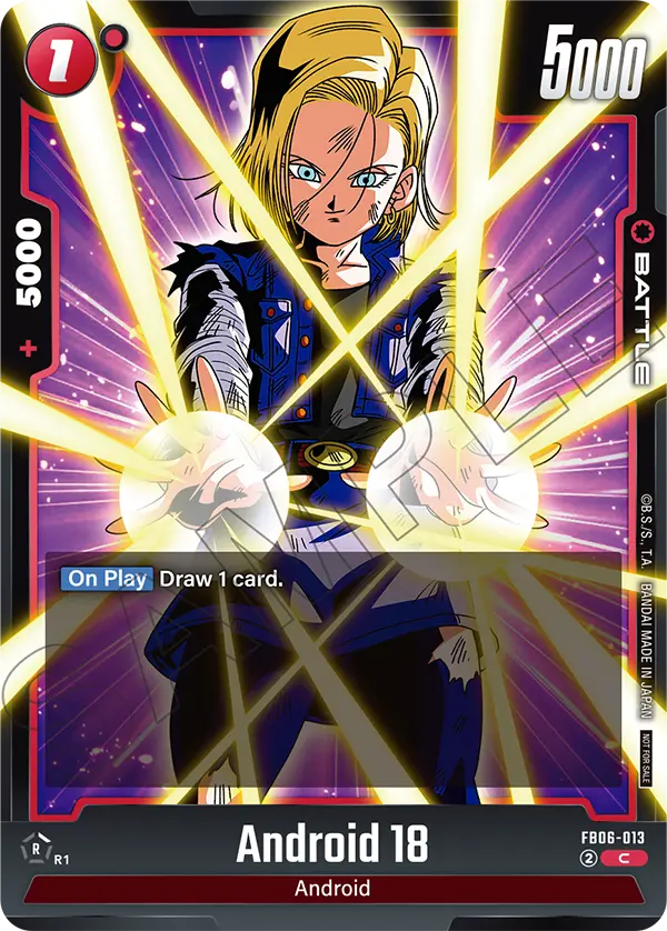Android 18 FB06-013 Dragon Ball Fusion World card, Variant 2