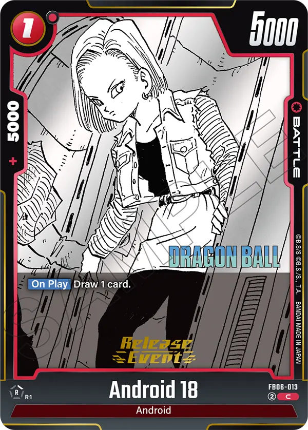 Android 18 FB06-013 Dragon Ball Fusion World card, Variant 5