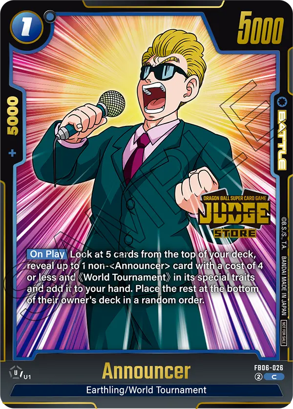 Announcer FB06-026-p3 card