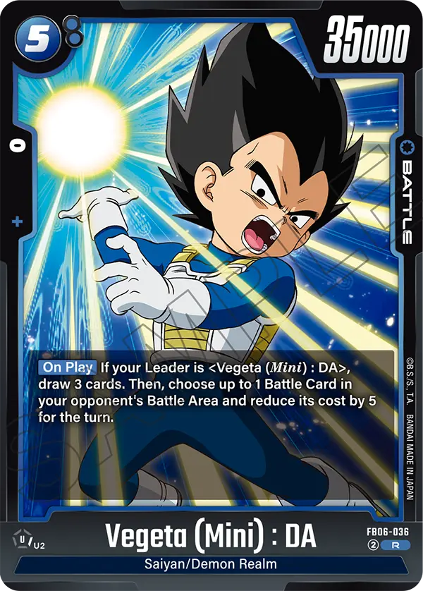 Vegeta (Mini) : DA FB06-036 card