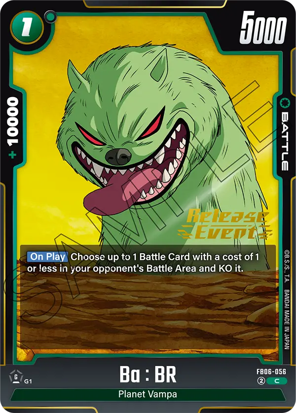 Ba : BR FB06-056 Dragon Ball Fusion World card, Release Event