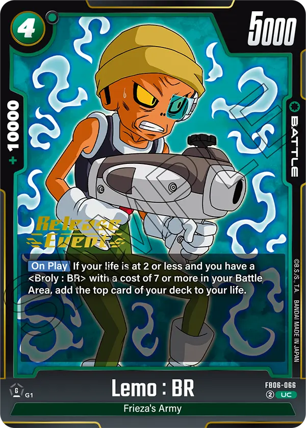 Lemo : BR FB06-066 Dragon Ball Fusion World card, Release Event