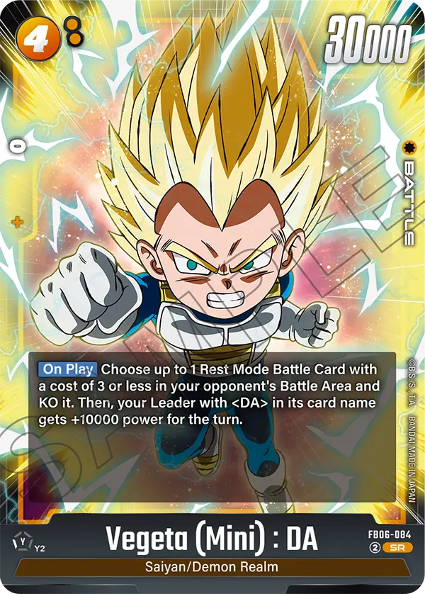 Vegeta (Mini) : DA FB06-084 card
