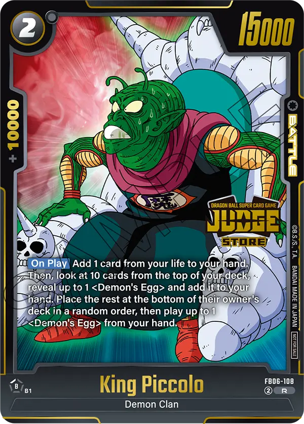 King Piccolo FB06-108 Dragon Ball Fusion World card, Judge