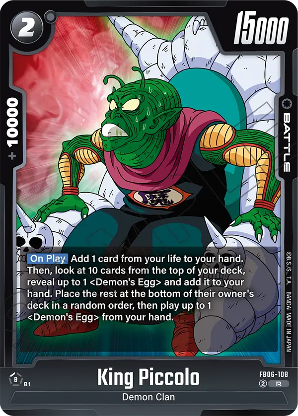King Piccolo FB06-108 card