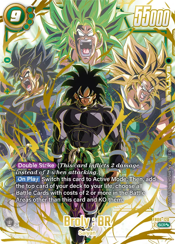 Broly : BR FB06-120 Dragon Ball Fusion World card, Super Alt Art