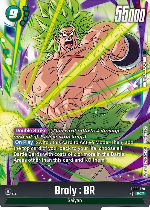 Broly : BR FB06-120 Dragon Ball Fusion World card
