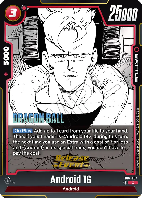 Android 16 FB07-004 Dragon Ball Fusion World card, Variant 3