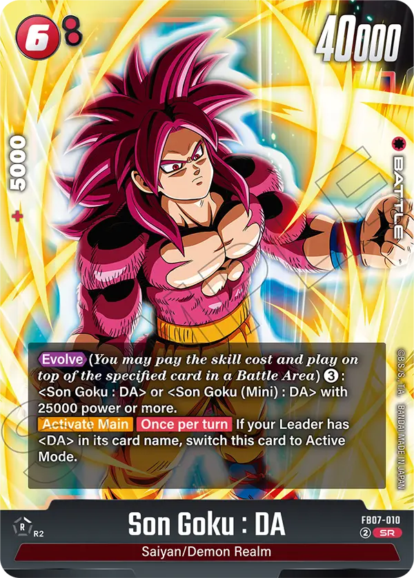 Son Goku : DA FB07-010 Dragon Ball Fusion World card