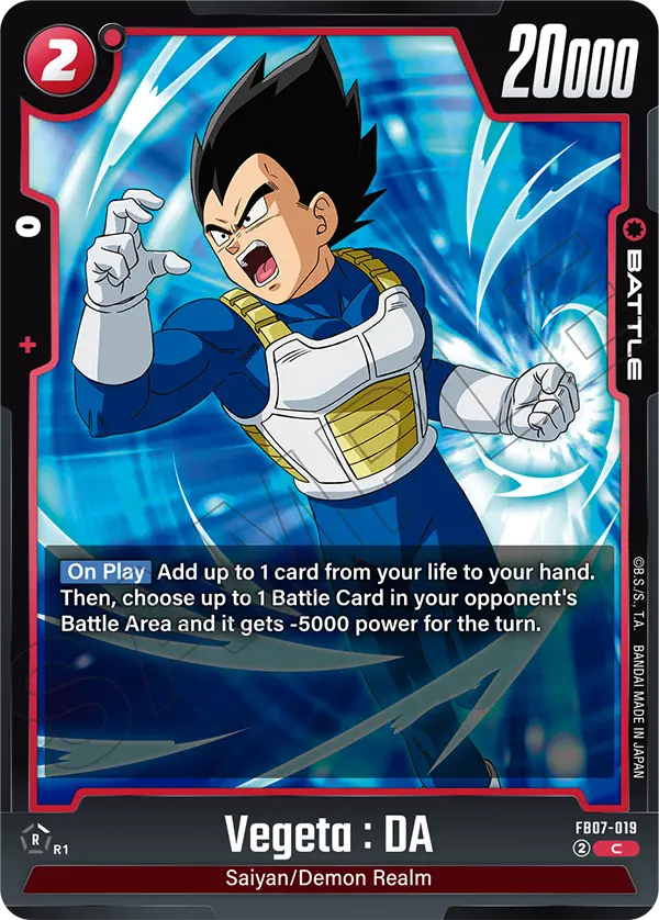 Vegeta : DA FB07-019 card
