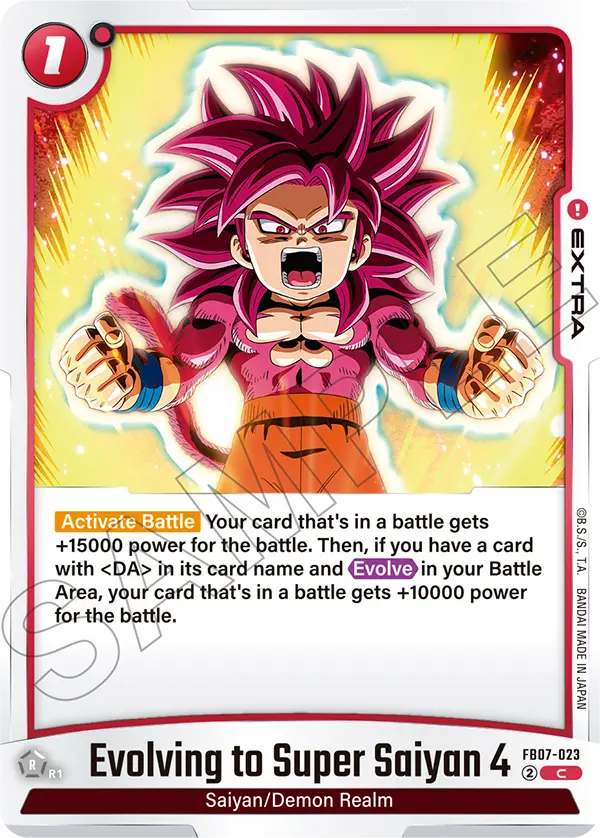 Evolving to Super Saiyan 4 FB07-023 card