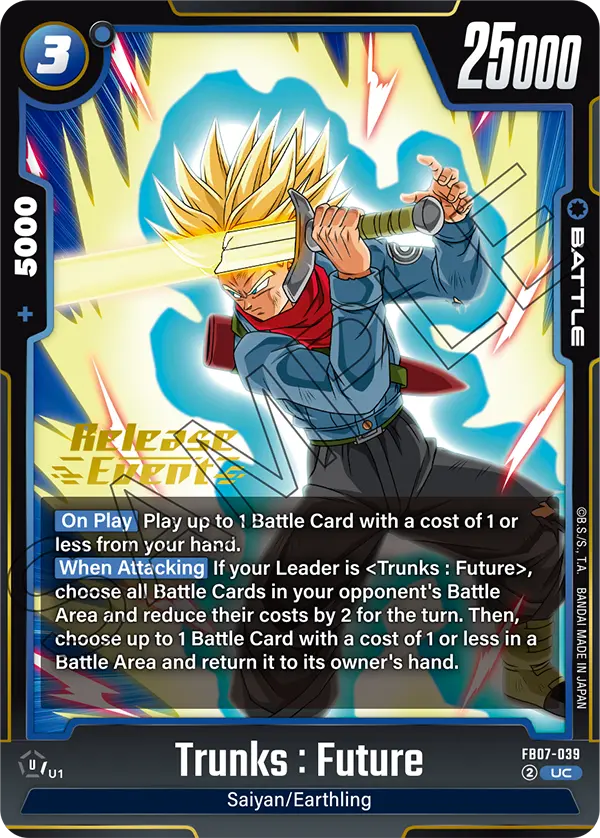 Trunks : Future FB07-039 Dragon Ball Fusion World card, Release Event
