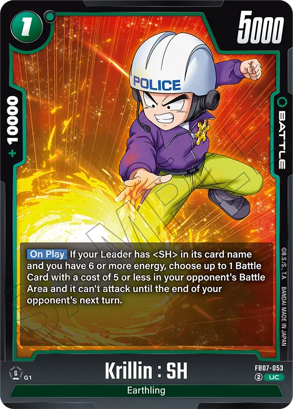 Krillin : SH FB07-053 Dragon Ball Fusion World card