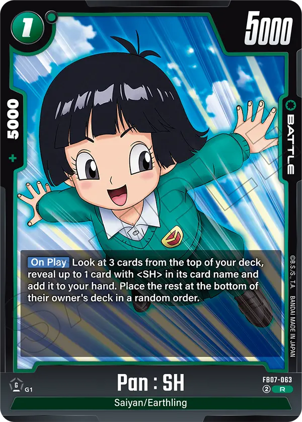 Pan : SH FB07-063 Dragon Ball Fusion World card