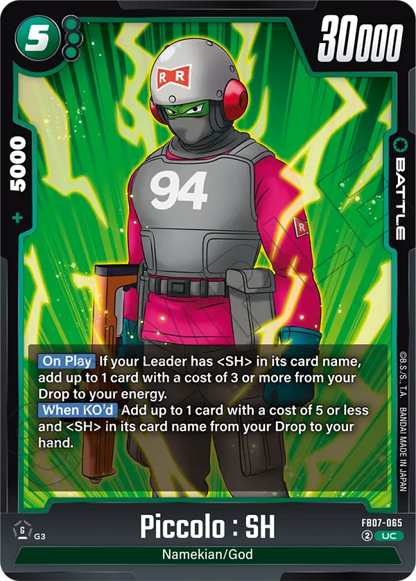 Piccolo : SH FB07-065 Dragon Ball Fusion World card