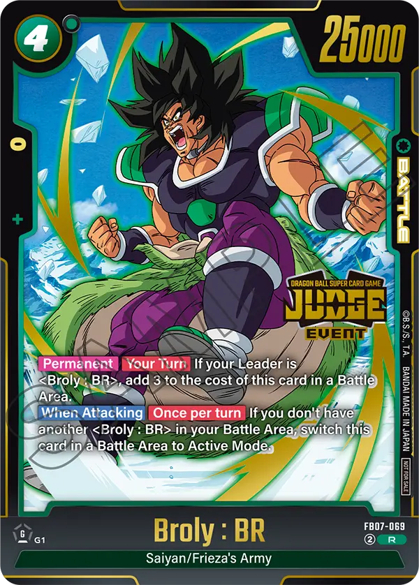 Broly : BR FB07-069 Dragon Ball Fusion World card, Judge