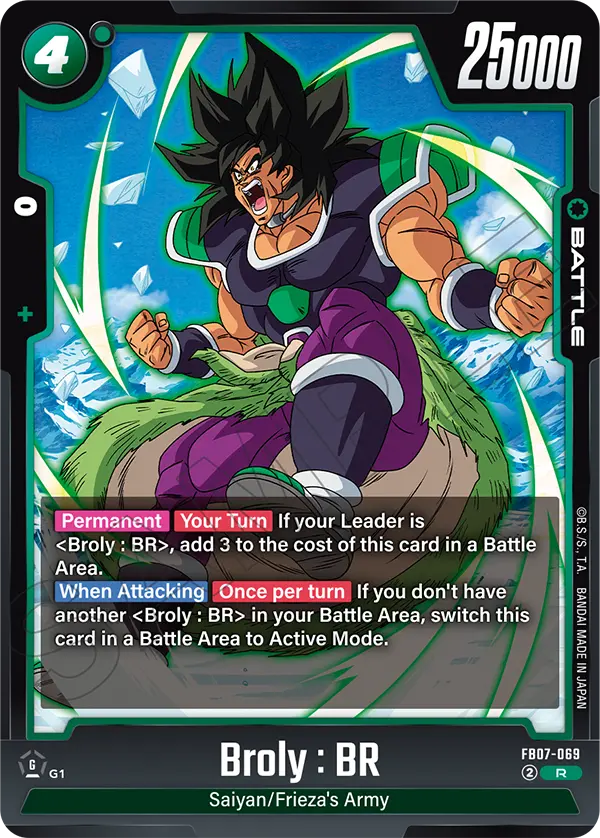 Broly : BR FB07-069 Dragon Ball Fusion World card