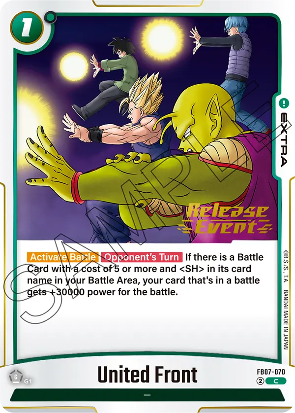 United Front FB07-070 Dragon Ball Fusion World card, Release Event