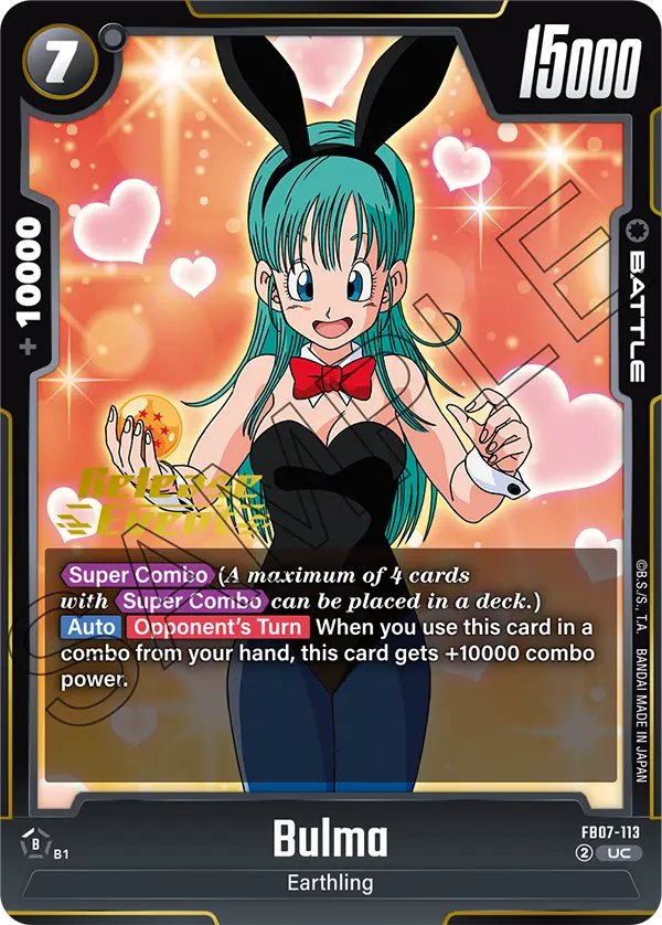 Bulma FB07-113 Dragon Ball Fusion World card, Variant 2