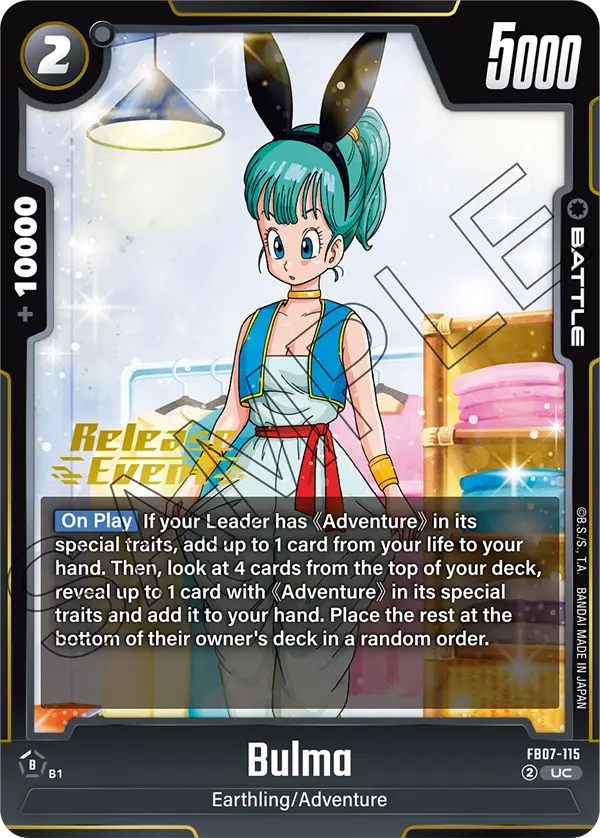 Bulma FB07-115 Dragon Ball Fusion World card, Release Event