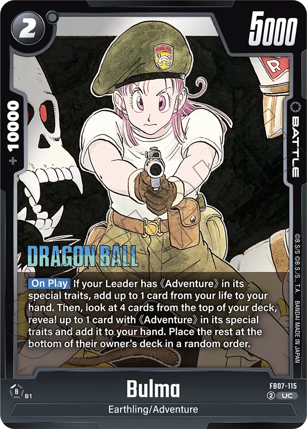 Bulma FB07-115 Dragon Ball Fusion World card, Variant 2