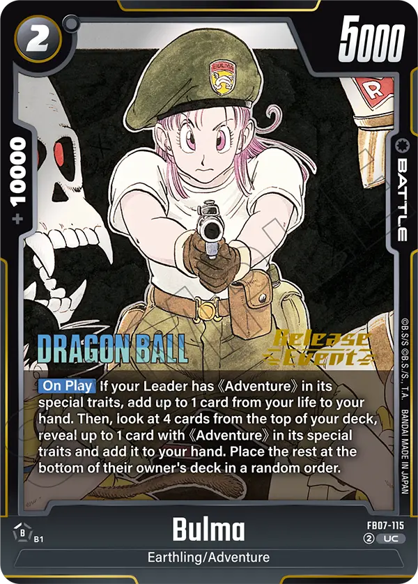 Bulma FB07-115 Dragon Ball Fusion World card, Variant 3