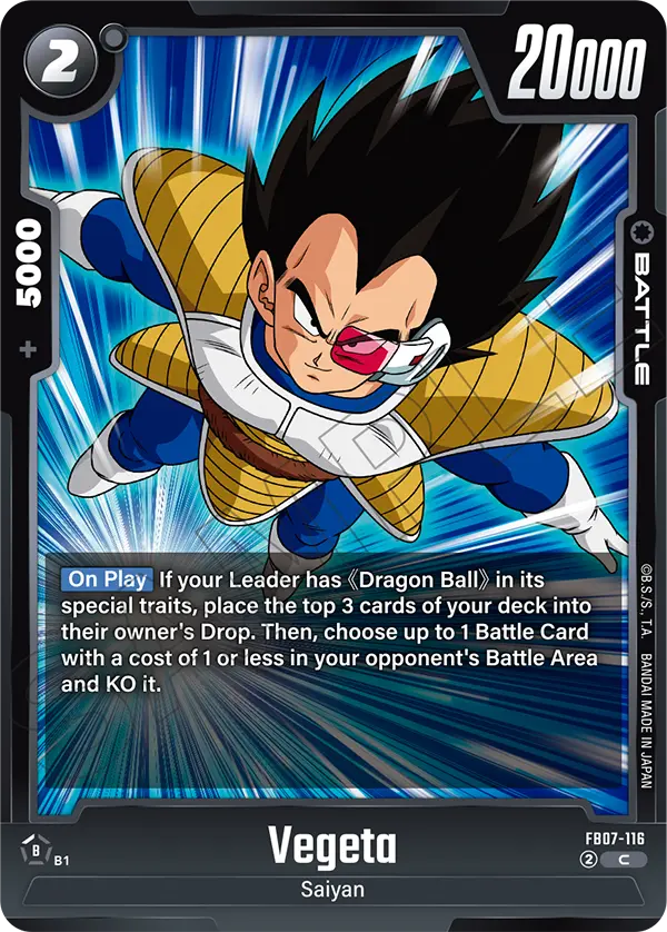 Vegeta FB07-116 card