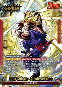 Son Gohan : Adolescence FB08-001 Dragon Ball Fusion World card, Alt Art