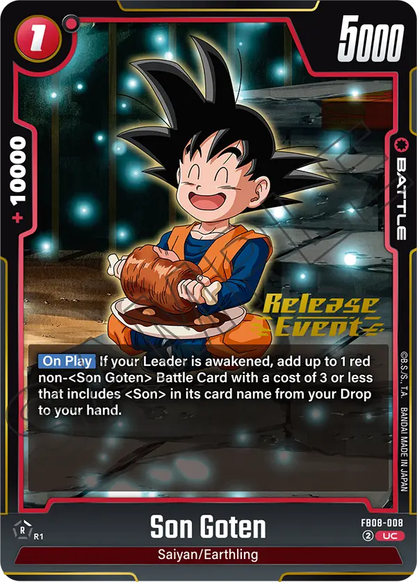 Son Goten FB08-008 Dragon Ball Fusion World card, Release Event