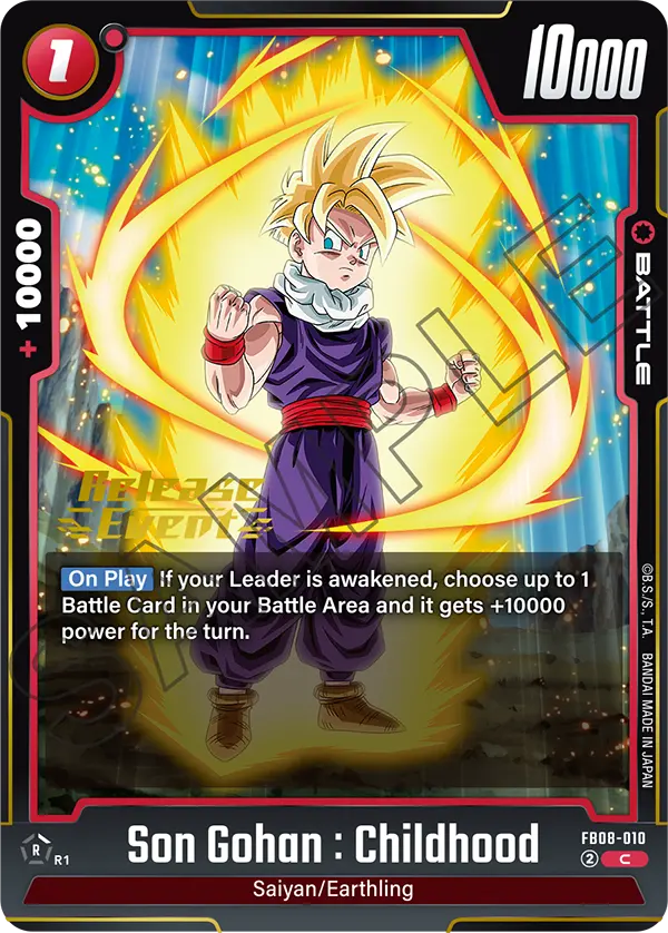 Son Gohan : Childhood FB08-010 Dragon Ball Fusion World card, Release Event