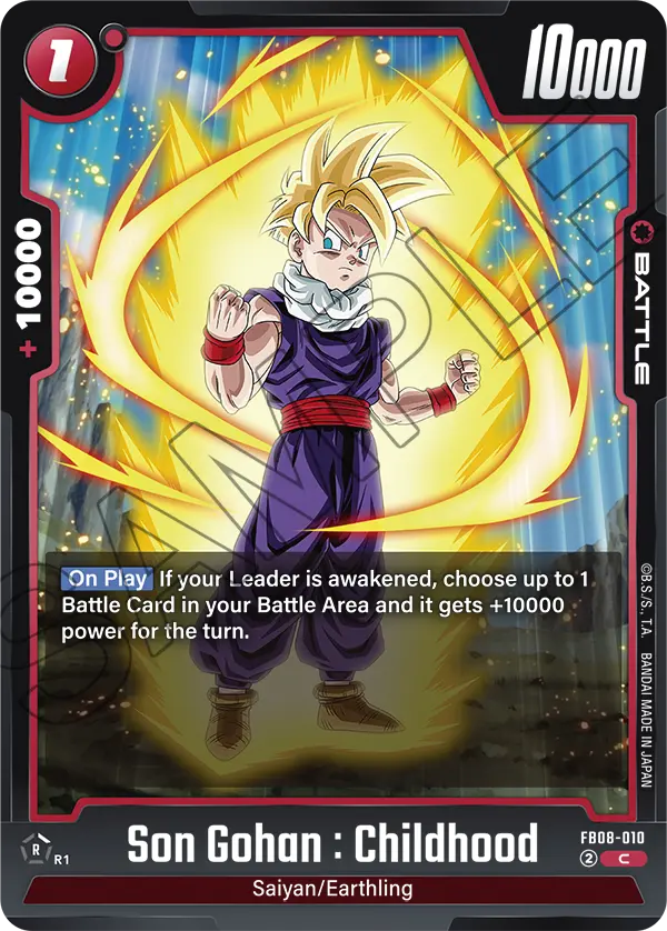 Son Gohan : Childhood FB08-010 card