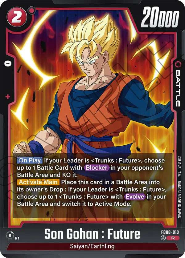 Son Gohan : Future FB08-013 card