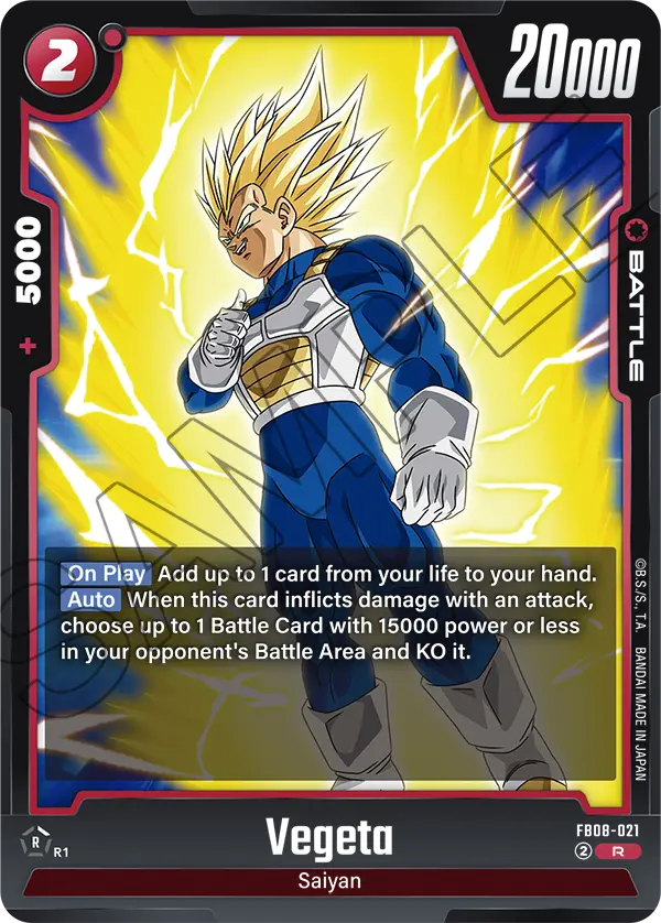 Vegeta FB08-021 card
