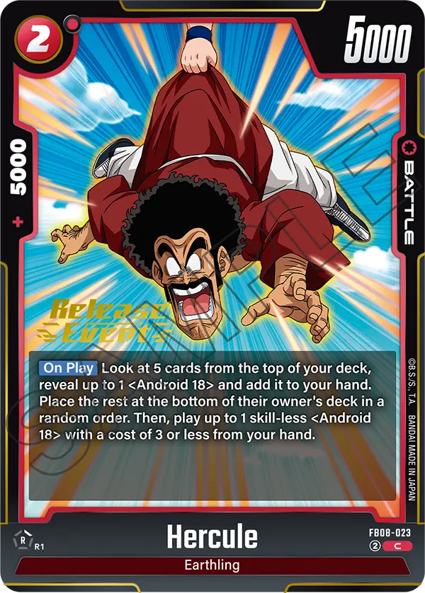 Hercule FB08-023 Dragon Ball Fusion World card, Release Event