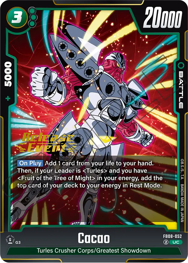 Cacao FB08-052 Dragon Ball Fusion World card, Release Event