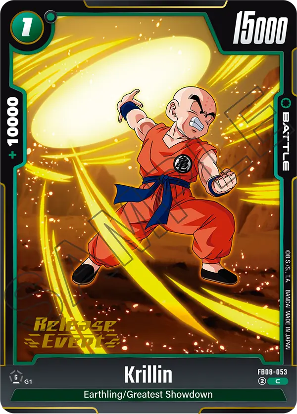 Krillin FB08-053 Dragon Ball Fusion World card, Release Event