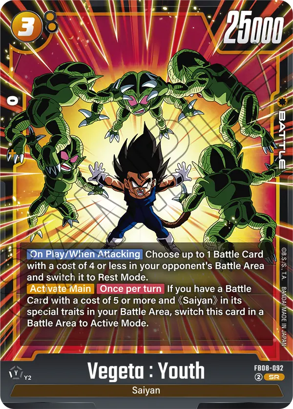 Vegeta : Youth FB08-092 card