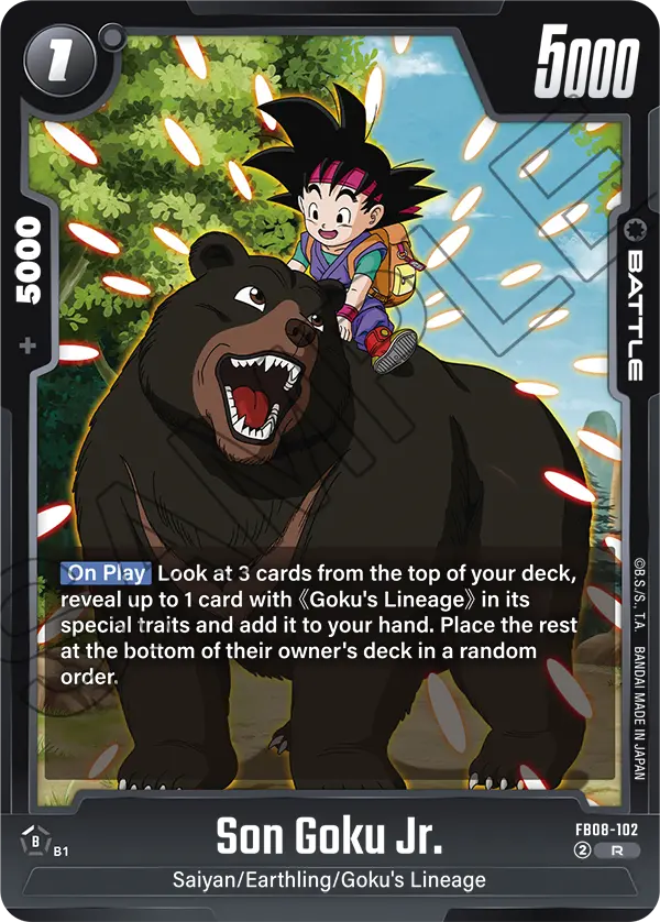 Son Goku Jr. FB08-102 card