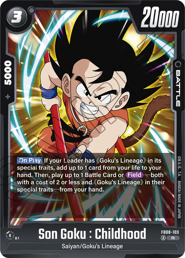 Son Goku : Childhood FB08-103 card