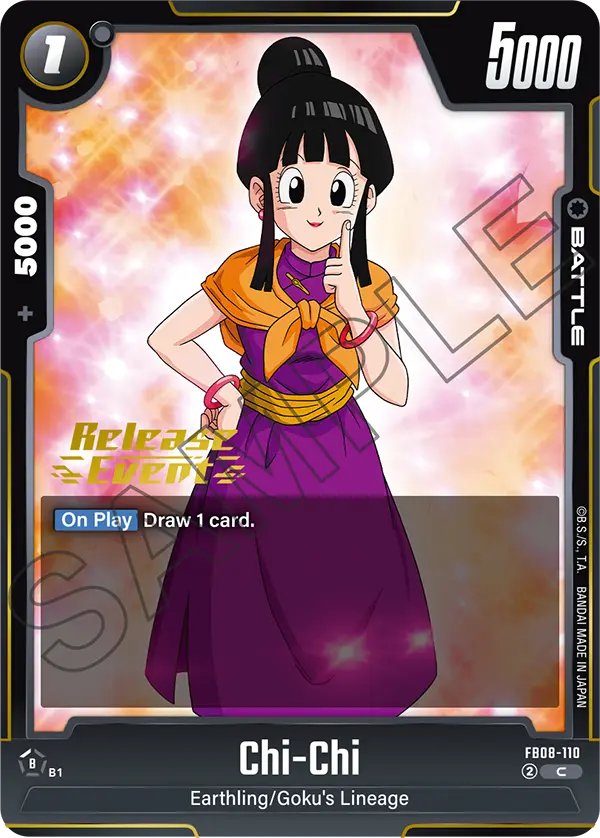 Chi-Chi FB08-110 Dragon Ball Fusion World card, Release Event