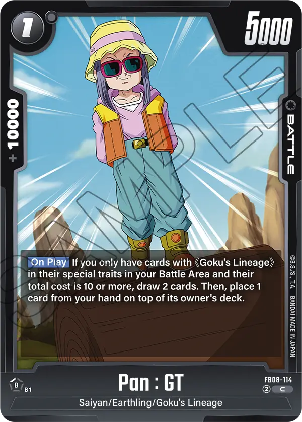 Pan : GT FB08-114 Dragon Ball Fusion World card