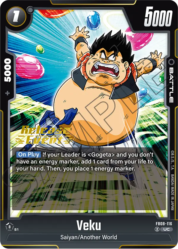 Veku FB08-116 Dragon Ball Fusion World card, Release Event