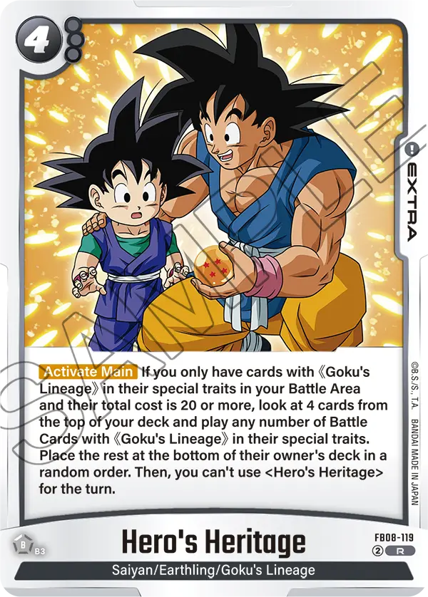 Hero's Heritage FB08-119 card