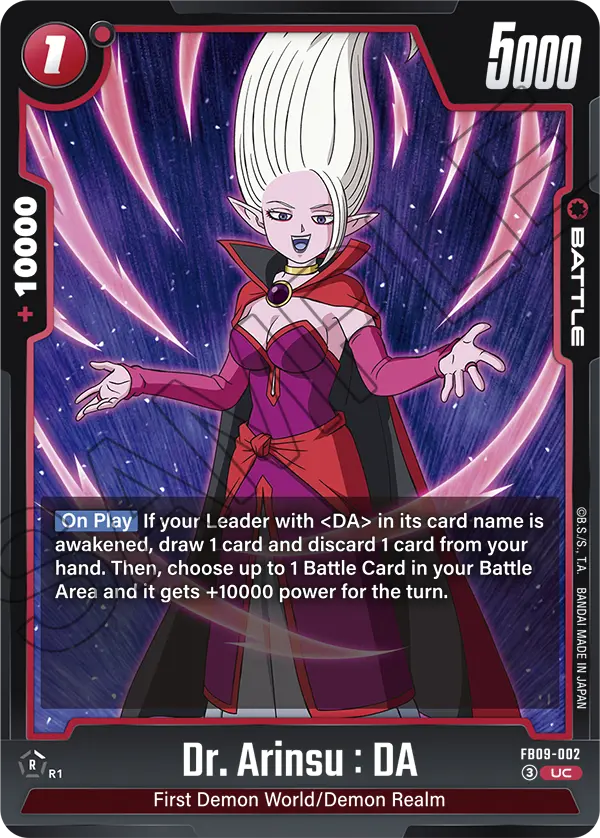 Dr. Arinsu : DA FB09-002 Dragon Ball Fusion World card