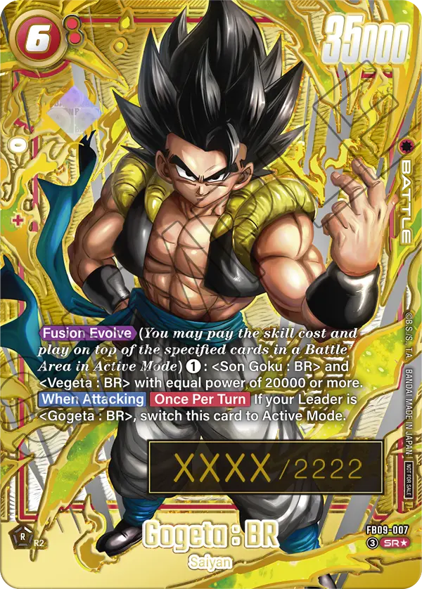 Gogeta : BR FB09-007-p2 card