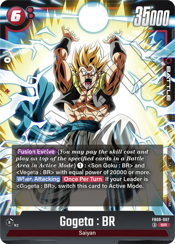 Gogeta : BR FB09-007 card