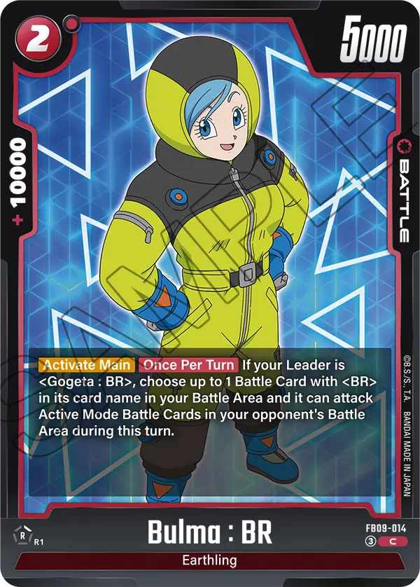Bulma : BR FB09-014 Dragon Ball Fusion World card