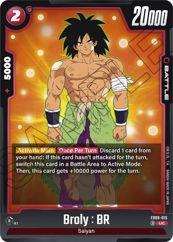 Broly : BR FB09-015 Dragon Ball Fusion World card